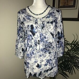 2/$20 Bit & Bridle Rayon Boho Peasant Style Tunic S